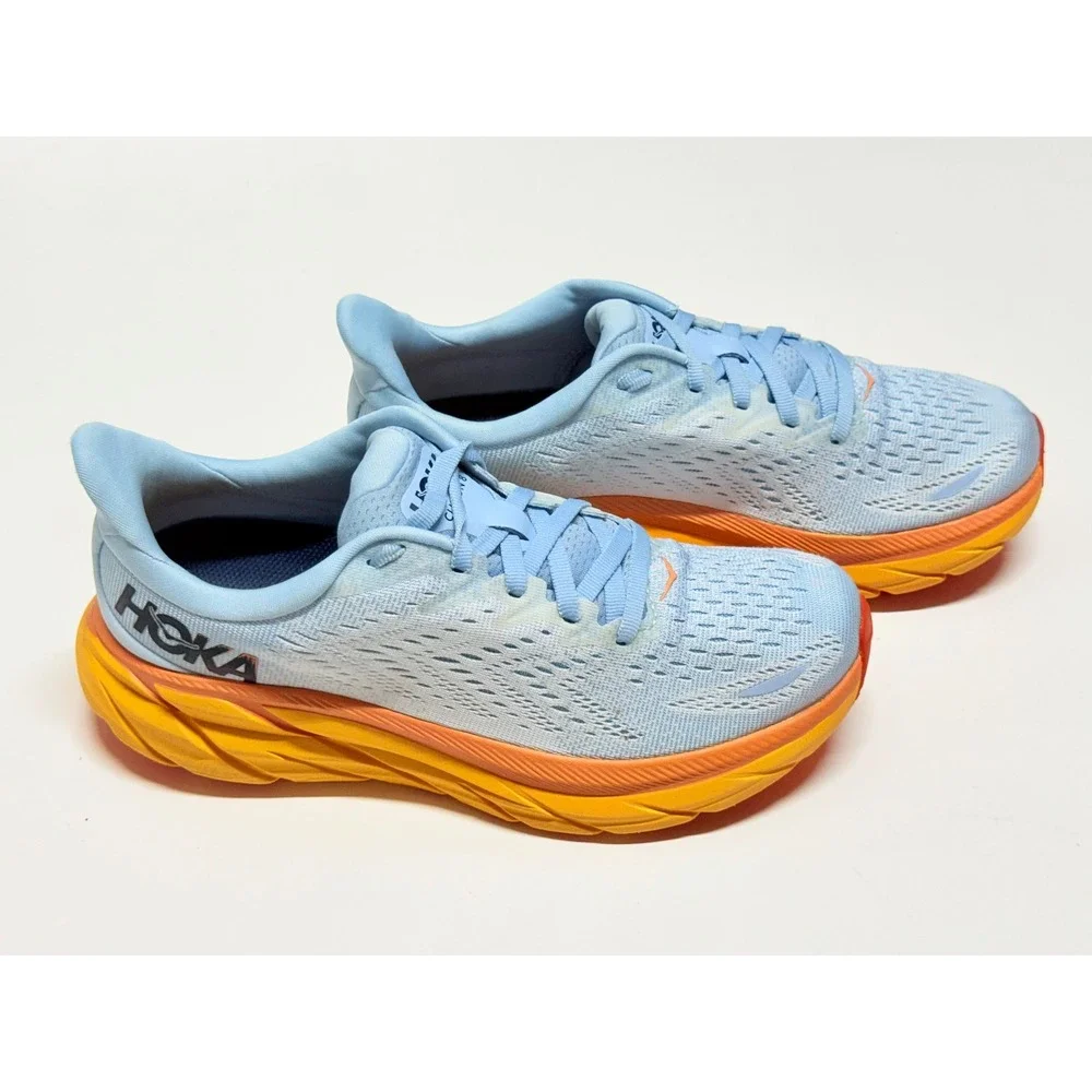 Hoka Clifton 8 Womens Running Shoes Summer Song Blue Orange 1119394 Size 6.5B
